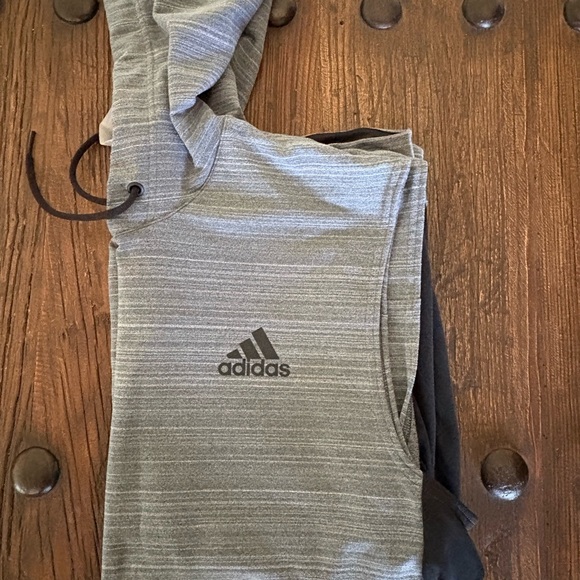 Adidas Gray Striped Men's Sweater - Picture 1 of 5